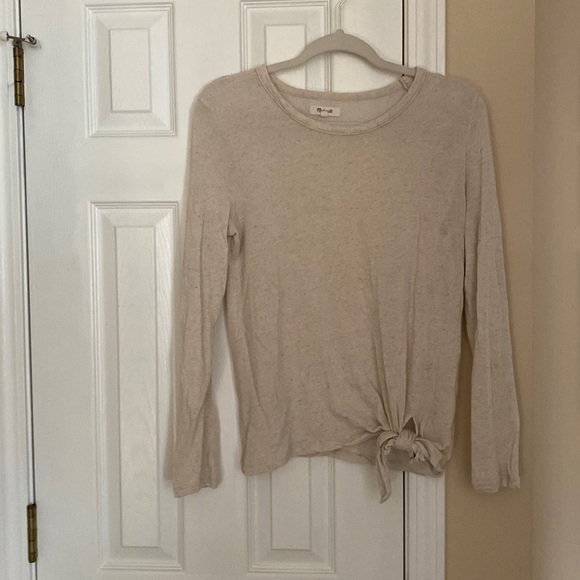 Medium, Madewell Long Sleeve T-Shirt in Oatmeal Heather - Picture 1 of 5